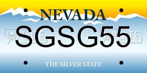 SGSG55 Nevada License Plate