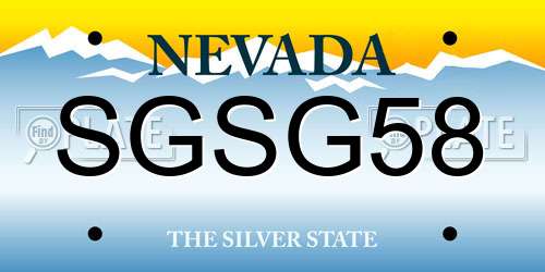 SGSG58 Nevada License Plate