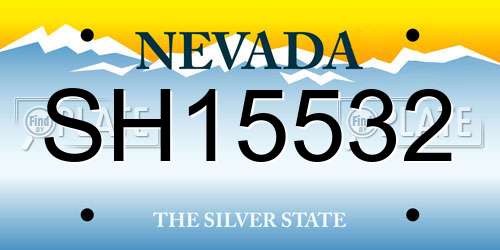 SH15532 Nevada License Plate