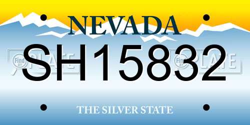 SH15832 Nevada License Plate
