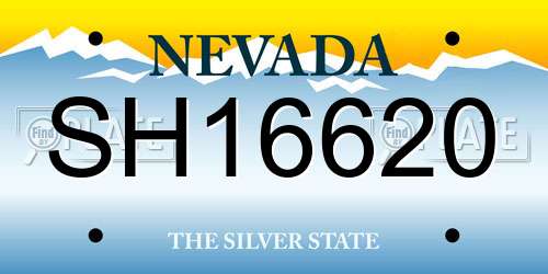 SH16620 Nevada License Plate