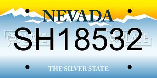 SH18532 Nevada License Plate