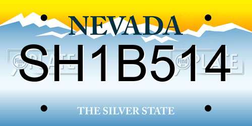 SH1B514 Nevada License Plate