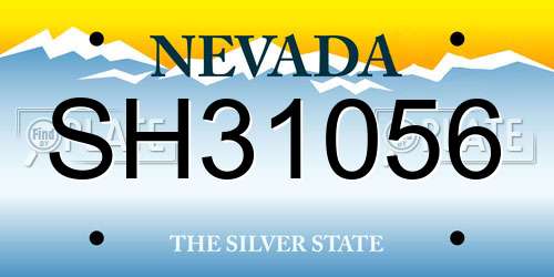 SH31056 Nevada License Plate