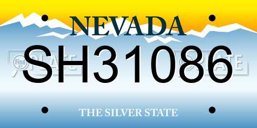SH31086 Nevada License Plate