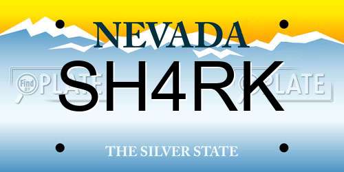 SH4RK Nevada License Plate