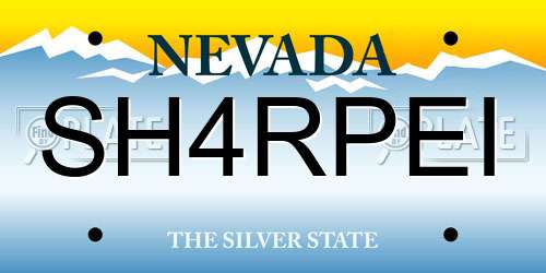 SH4RPEI Nevada License Plate