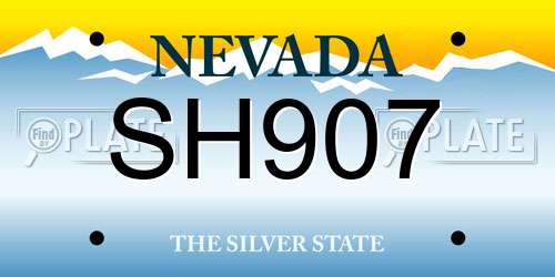 SH907 Nevada License Plate