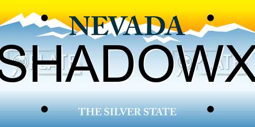 SHADOWX Nevada License Plate