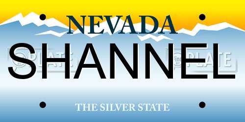 SHANNEL Nevada License Plate