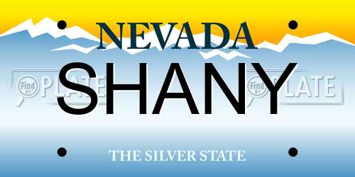 SHANY Nevada License Plate