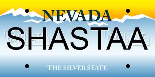 SHASTAA Nevada License Plate
