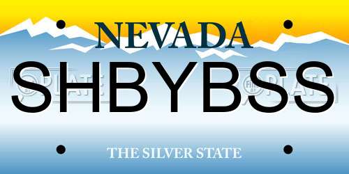 SHBYBSS Nevada License Plate