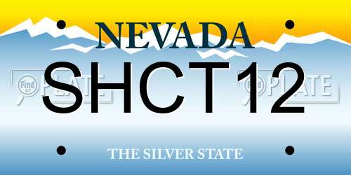 SHCT12 Nevada License Plate