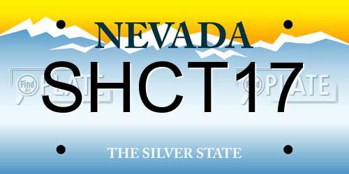 SHCT17 Nevada License Plate
