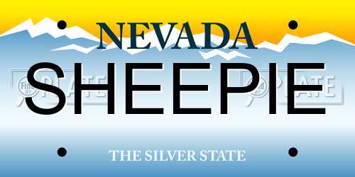 SHEEPIE Nevada License Plate