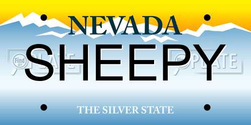 SHEEPY Nevada License Plate