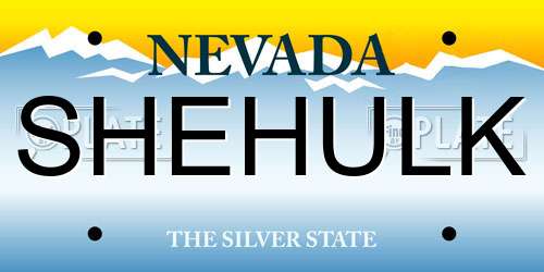 SHEHULK Nevada License Plate