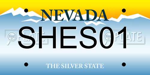 SHES01 Nevada License Plate