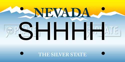 SHHHH Nevada License Plate