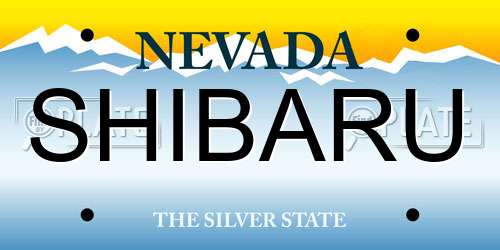 SHIBARU Nevada License Plate