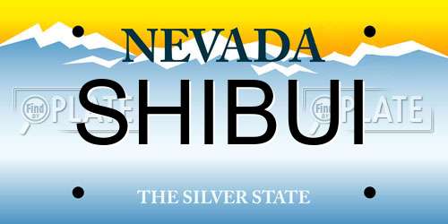 SHIBUI Nevada License Plate