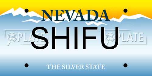 SHIFU Nevada License Plate