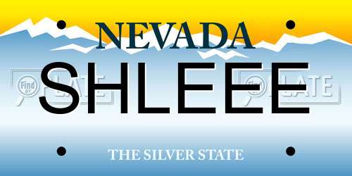 SHLEEE Nevada License Plate