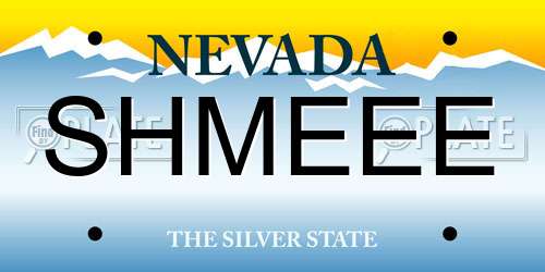 SHMEEE Nevada License Plate