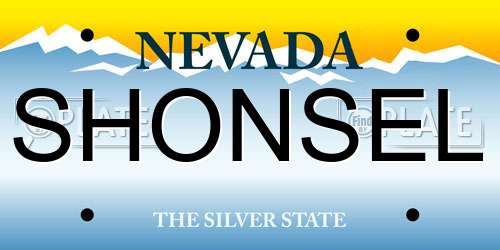 SHONSEL Nevada License Plate