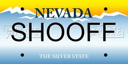 SHOOFF Nevada License Plate