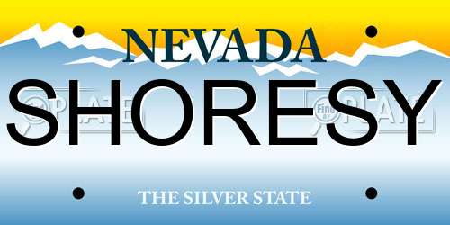 SHORESY Nevada License Plate