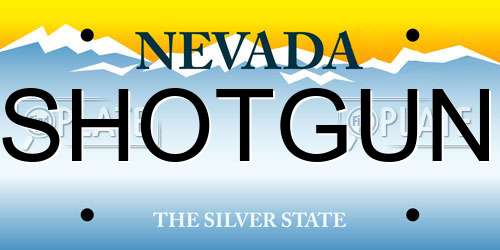 SHOTGUN Nevada License Plate