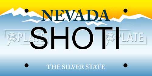 SHOTI Nevada License Plate