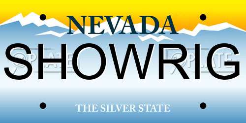 SHOWRIG Nevada License Plate
