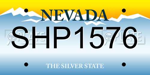 SHP1576 Nevada License Plate