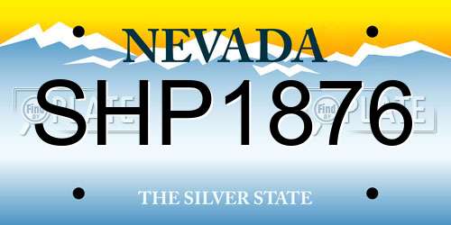 SHP1876 Nevada License Plate