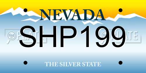 SHP199 Nevada License Plate