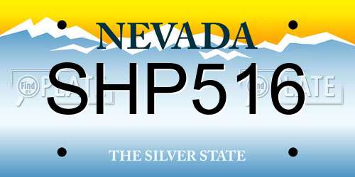 SHP516 Nevada License Plate