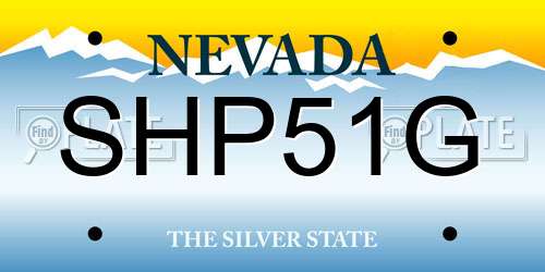 SHP51G Nevada License Plate