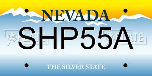 SHP55A Nevada License Plate