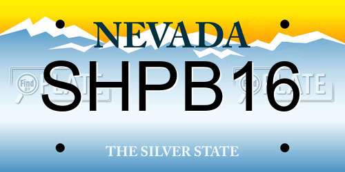 SHPB16 Nevada License Plate