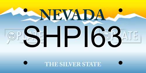 SHPI63 Nevada License Plate