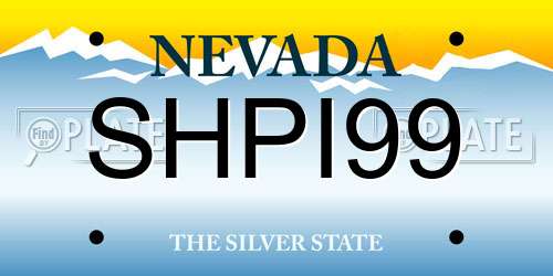 SHPI99 Nevada License Plate