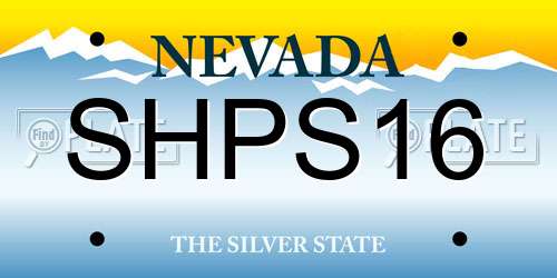 SHPS16 Nevada License Plate