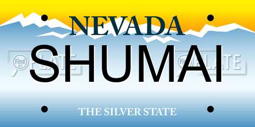 SHUMAI Nevada License Plate
