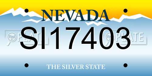 SI17403 Nevada License Plate