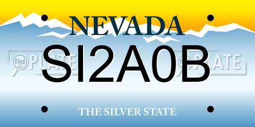 SI2A0B Nevada License Plate