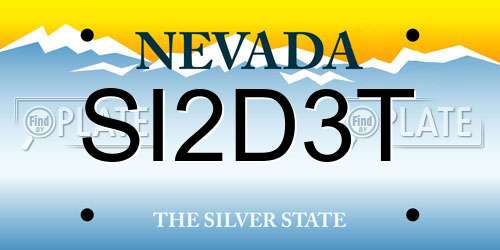 SI2D3T Nevada License Plate
