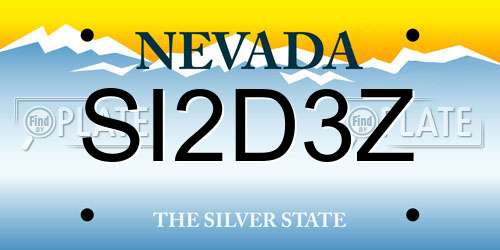 SI2D3Z Nevada License Plate